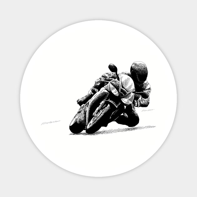 Motorcycle Racing Magnet by letnothingstopyou